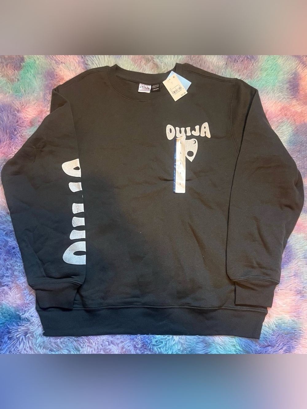 OUIJA Black Graphic Crewneck Sweater